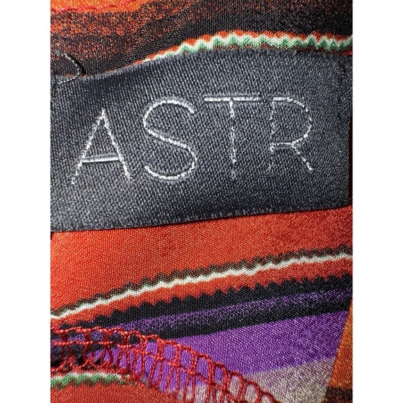 ASTR XS Aztec Multicolor Crop Top Sleeveless Back Zip Boho Festival Tank USA - Picture 6 of 9